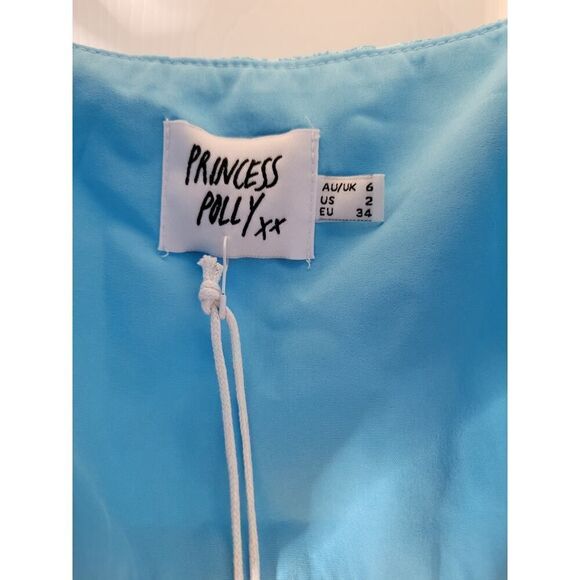 Princess polly DAY DREAMING TOP BLUE US 2 NWT - Picture 7 of 9